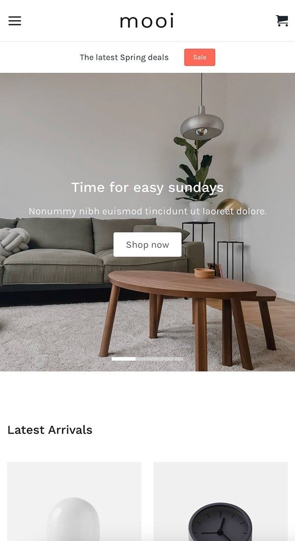 Mooi - Flatsome Theme Demo Template for WooCommerce - Mobile View