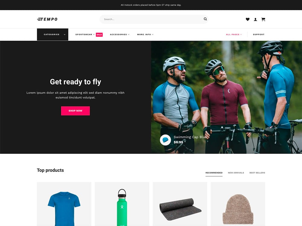 Tempo - Flatsome Theme Demo Template for WooCommerce - Desktop View