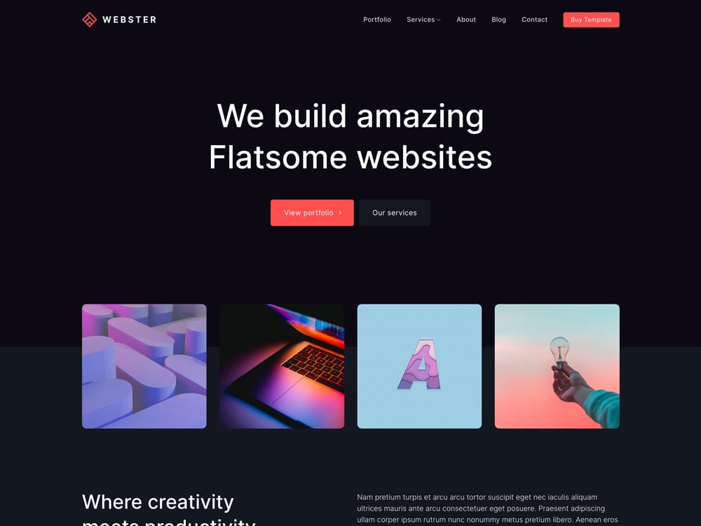 Webster - Flatsome Theme Demo Template for WooCommerce - Desktop View